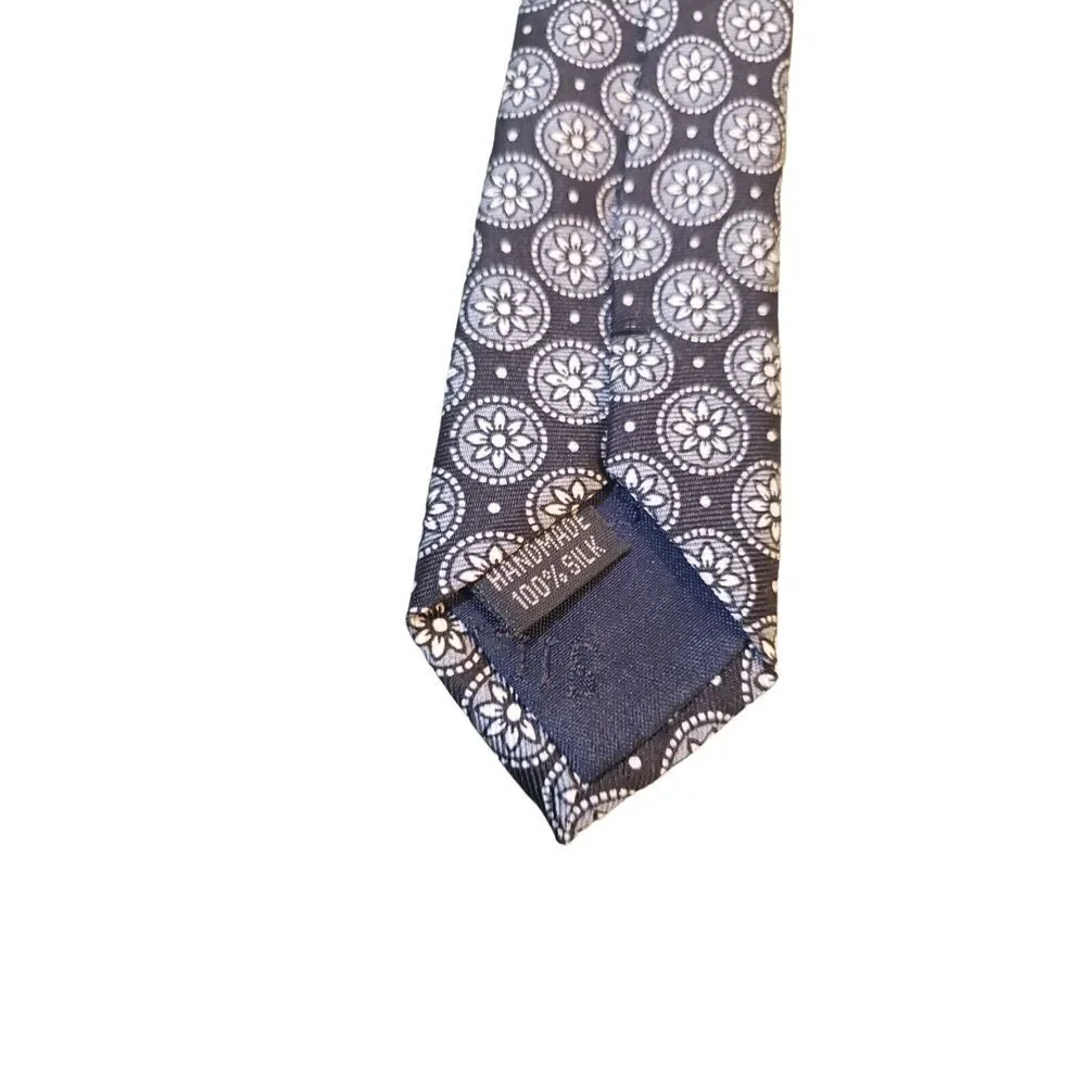 Roberta Baldini (Firenze) Men's Designer Tie All Silk Handmade Blue Floral NICE!